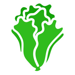 Lettuce plant organic Food Icon Logo. Vegetable Symbol Illustration Vector