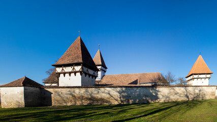 The fortified church in Cincsor village - Romania