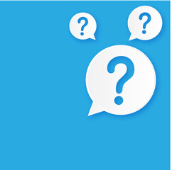 Question mark sign icon, vector illustration. Flat design style with long shadow. FAQ button. Asking questions. Ask for help. Question mark stamp. Need information.