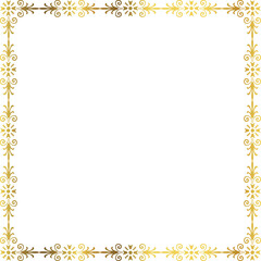 Luxury golden square frame botanic garden vingate pattern