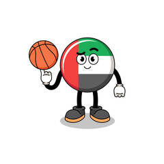 UAE flag illustration as a basketball player