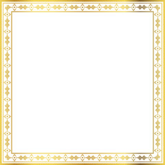 Luxury golden square frame botanic garden vingate pattern