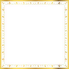 Luxury golden square frame botanic garden vingate pattern