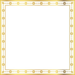 Luxury golden square frame botanic garden vingate pattern