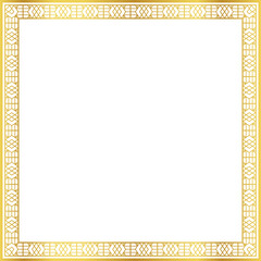 Luxury golden square frame botanic garden vingate pattern