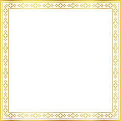 Luxury golden square frame botanic garden vingate pattern