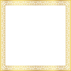 Luxury golden square frame botanic garden vingate pattern