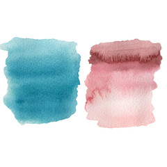 Set of colorful watercolor hand painted, Watercolor Illustration for artistic design. 