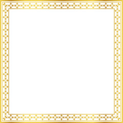 Obraz premium Luxury golden square frame botanic garden vingate pattern