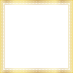 Luxury golden square frame botanic garden vingate pattern