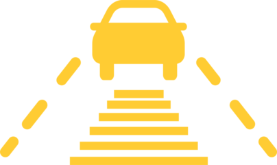 Adaptive Cruise Control Dashboard Icon - Car Instrument Cluster Display for Smart Driving Assistance