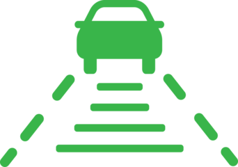 Adaptive Cruise Control Dashboard Icon - Car Instrument Cluster Display for Smart Driving Assistance