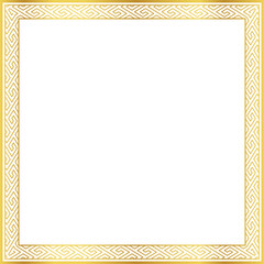 Obraz premium Luxury golden square frame botanic garden vingate pattern