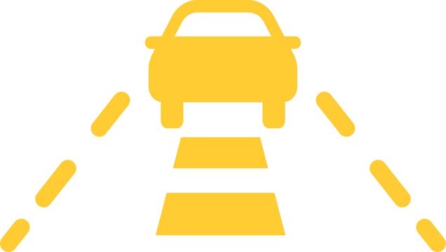 Adaptive Cruise Control Dashboard Icon - Car Instrument Cluster Display for Smart Driving Assistance