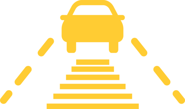 Adaptive Cruise Control Dashboard Icon - Car Instrument Cluster Display for Smart Driving Assistance