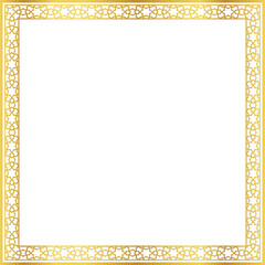 Luxury golden square frame botanic garden vingate pattern