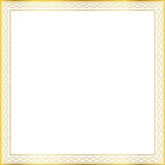 Luxury golden square frame botanic garden vingate pattern