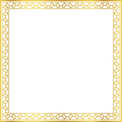 Luxury golden square frame botanic garden vingate pattern
