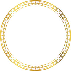 Luxury golden round frame botanic garden vingate pattern