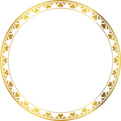 Luxury golden round frame botanic garden vingate pattern