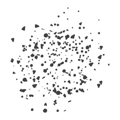 Black spray grunge dots or scattered dots vector illustration.