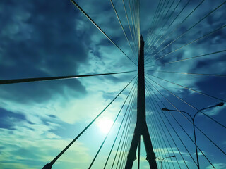 Obraz premium Beautiful Rama VIII Bridge.