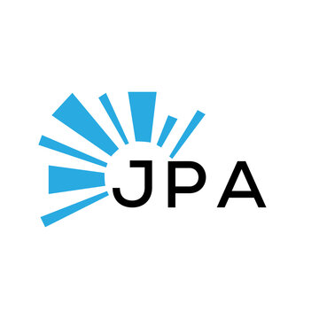 JPA letter logo. JPA blue image on white background and black letter. JPA technology  Monogram logo design for entrepreneur and business. JPA best icon.
