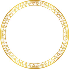 Luxury golden round frame botanic garden vingate pattern