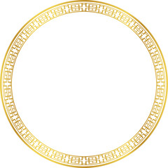 Luxury golden round frame botanic garden vingate pattern