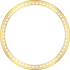 Luxury golden round frame botanic garden vingate pattern