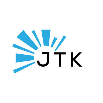 JTK letter logo. JTK blue image on white background and black letter. JTK technology  Monogram logo design for entrepreneur and business. JTK best icon.

