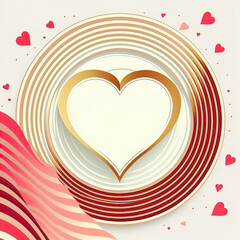 Valentine background with hearts. Genarative AI