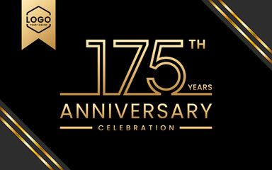 175 year anniversary celebration template design. Logo Vector Template Illustration