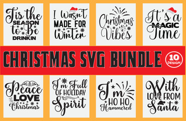 Fototapeta premium Christmas svg design bundle