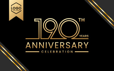 190 year anniversary celebration template design. Logo Vector Template Illustration