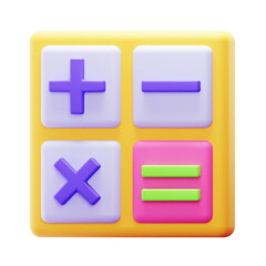 Fototapeta premium 3D Render Calculator Icon