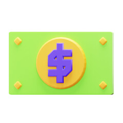 Obraz premium 3D Render Dollar Money Icon
