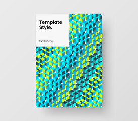 Minimalistic geometric tiles annual report layout. Premium corporate cover A4 vector design illustration.