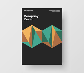 Fototapeta premium Fresh placard vector design concept. Abstract mosaic shapes booklet illustration.