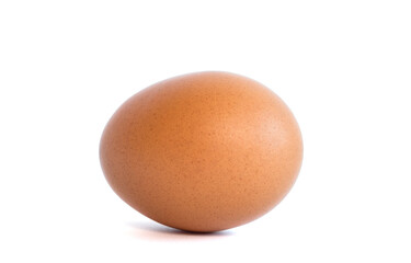 fresh brown chicken egg isolated on white background