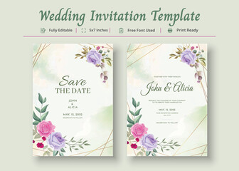 Wedding Invitation Card Template, Invitation Card Poster
