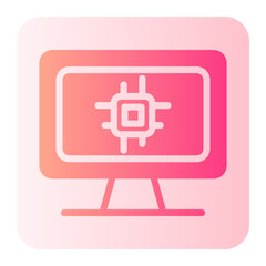 Fototapeta premium monitor gradient icon