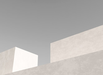 minimal modern architecture building with podium for product background