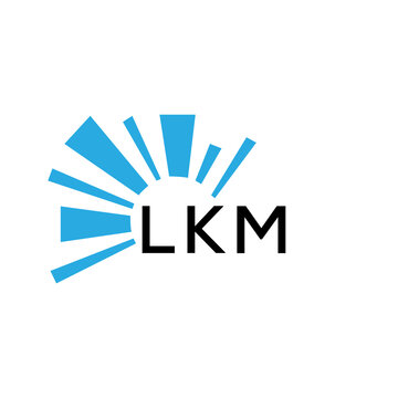 LKM letter logo. LKM blue image on white background and black letter. LKM technology  Monogram logo design for entrepreneur and business. LKM best icon.

