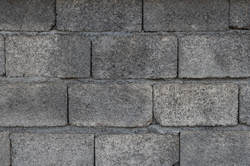 Background of old vintage dirty brick wall with peeling plaster