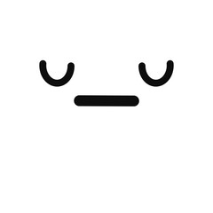 Doodle cute emotion face.	