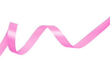 Obraz na płótnie Canvas Pink ribbon abstract line art. 