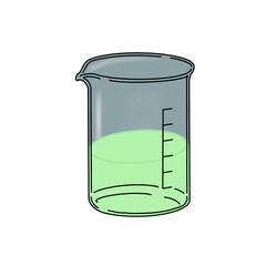 Beaker  vector for logo in laboratory.