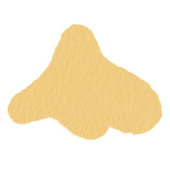 Watercolor Abstract shape yellow blob.	
