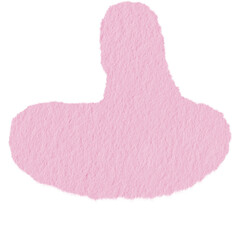 Watercolor Abstract shape pink blob.	
